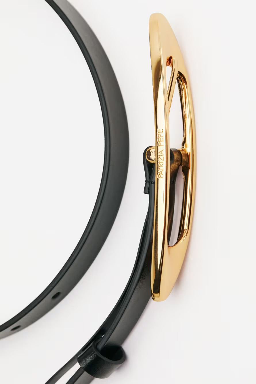 Buckle belt black - Patrizia Pepe