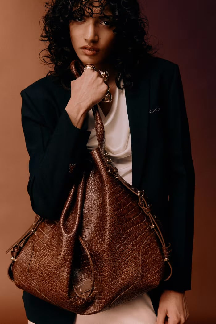 Patrizia Pepe croco city bag