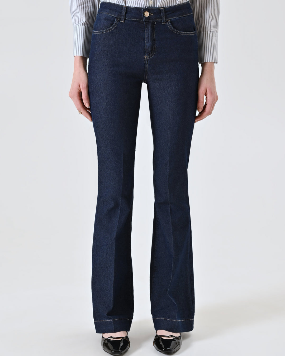 flared jeans met stretch