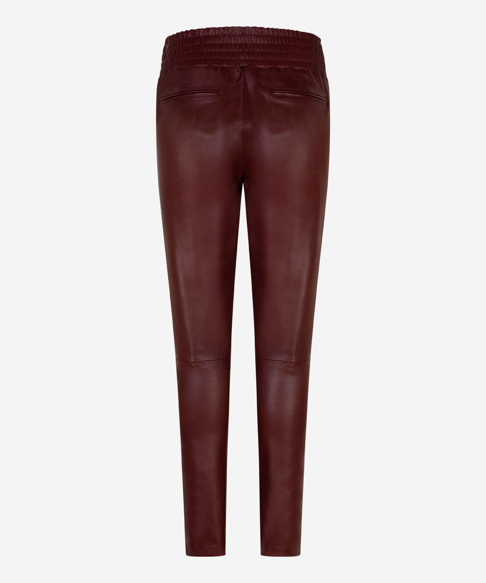 Colette broek | burgundy | 100% leder