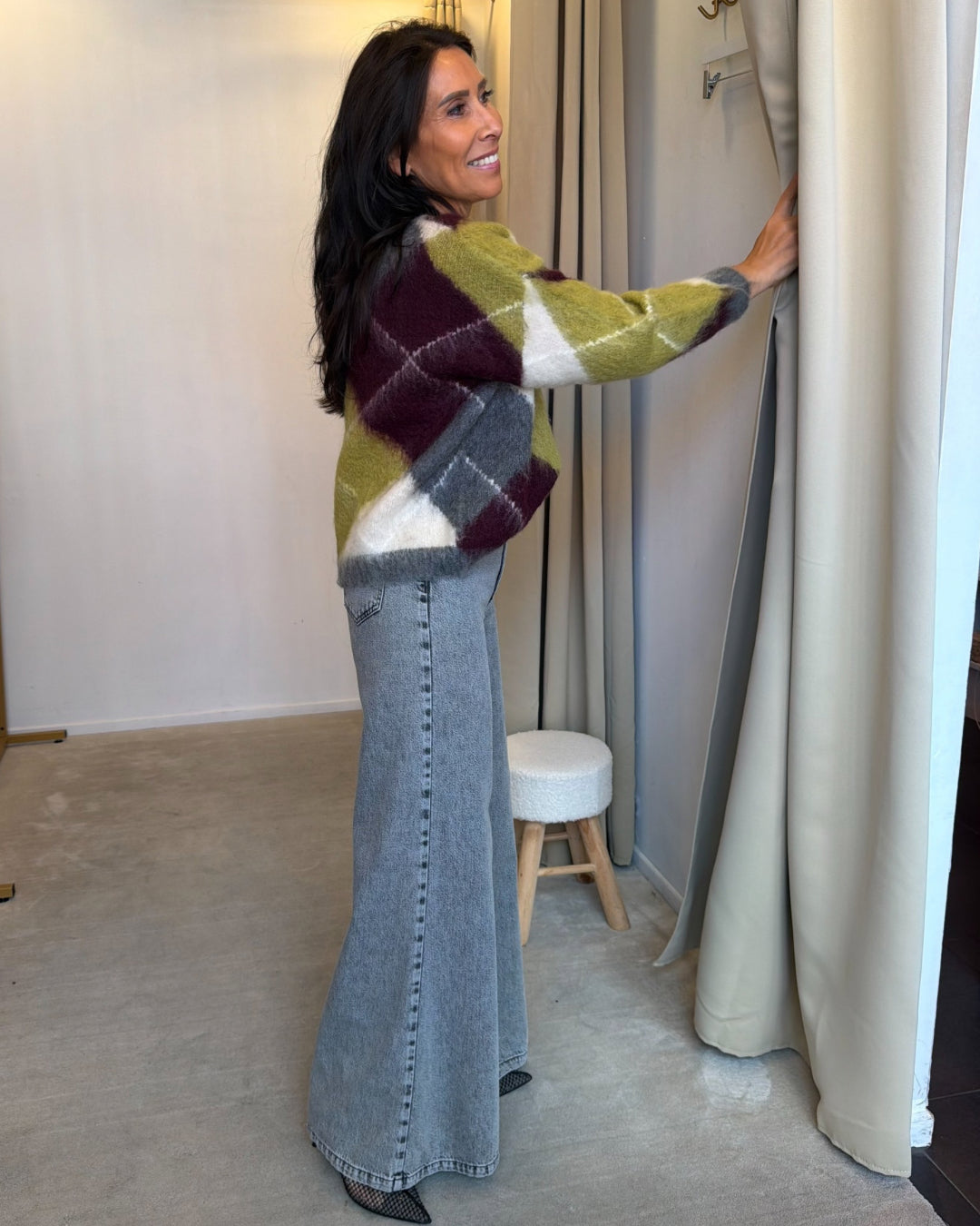 Argyle Olive knit