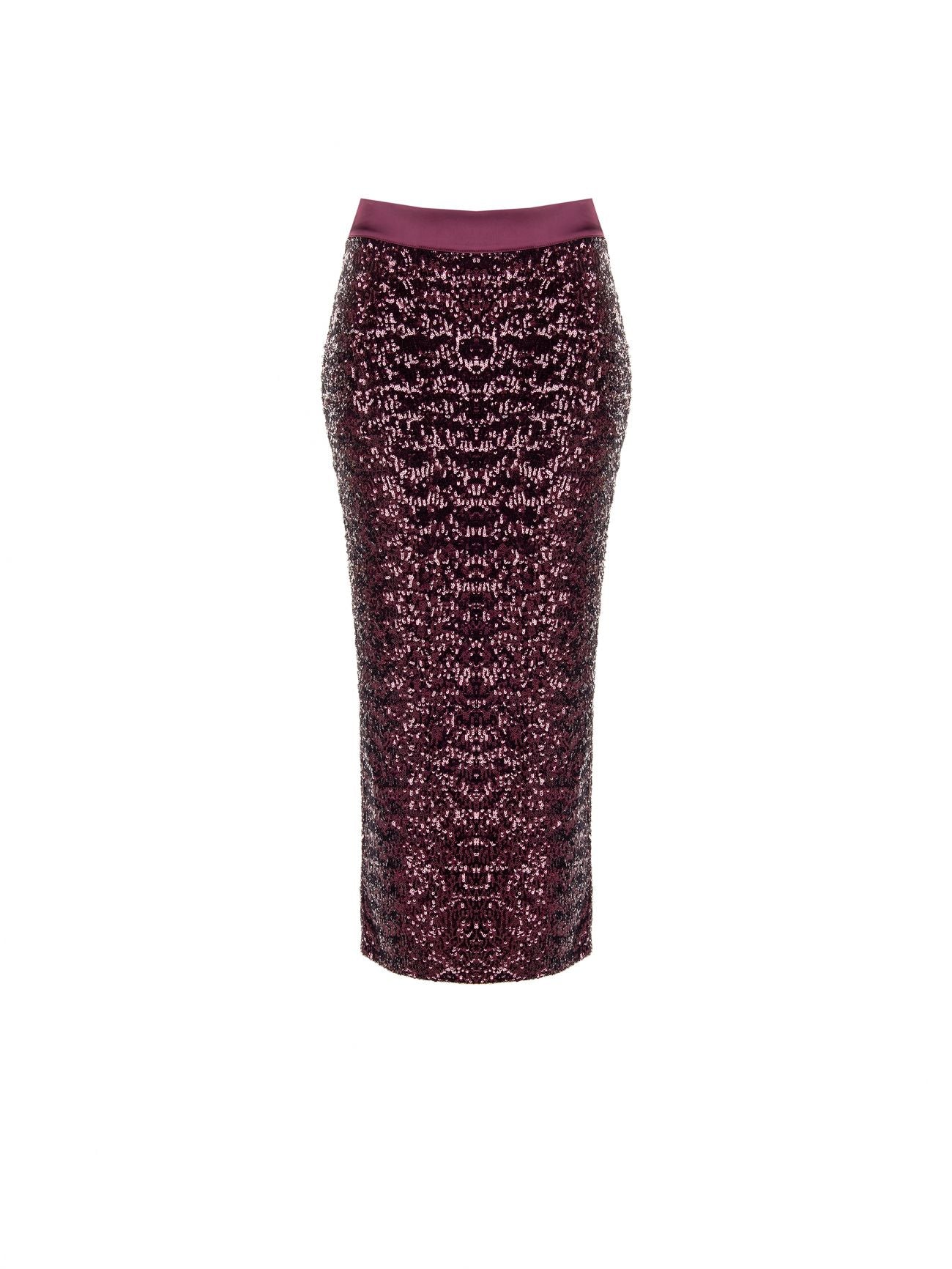 rok bordeaux paillet