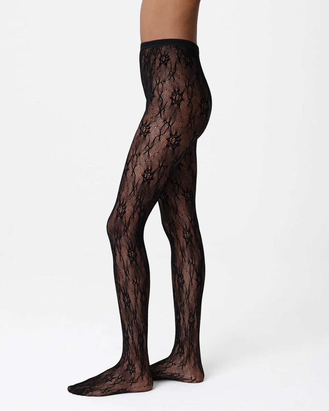 Nova lace tights - black