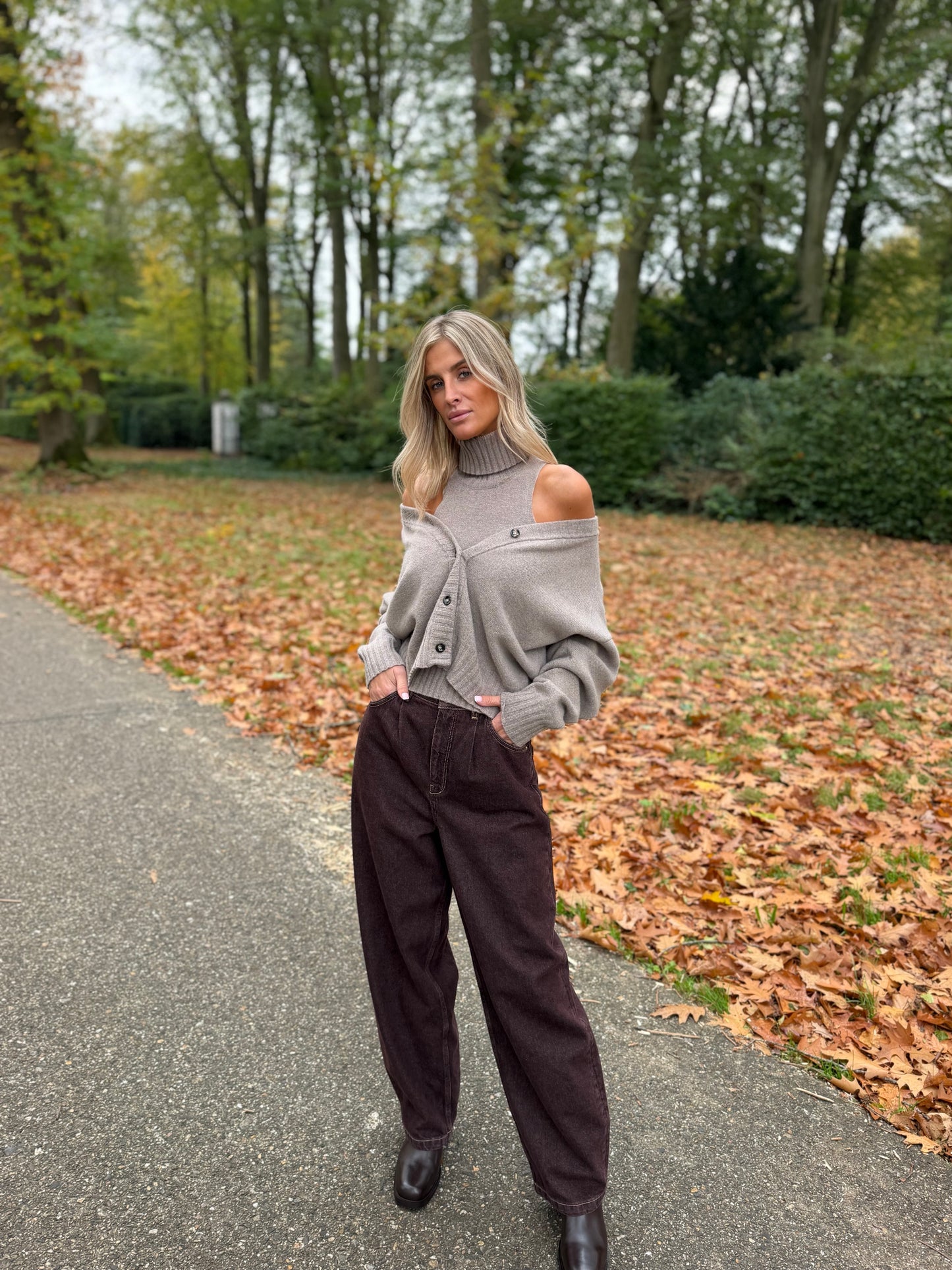 Cardigan taupe