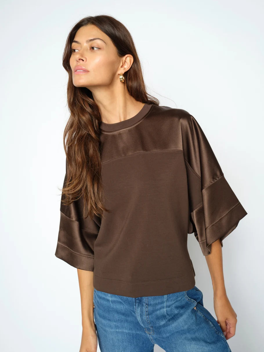 Lela satin sweatshirt