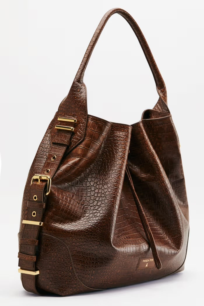 Patrizia Pepe croco city bag