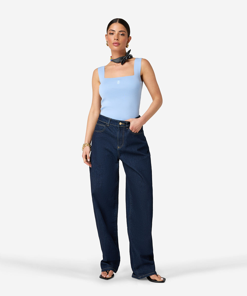 Kara top - Canal blue