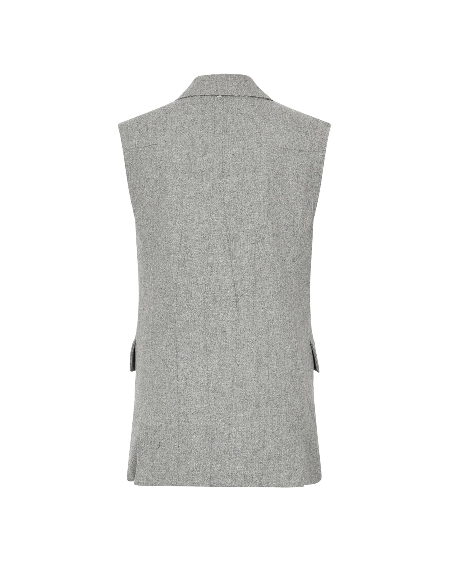 Mouwloze vest grijs melange