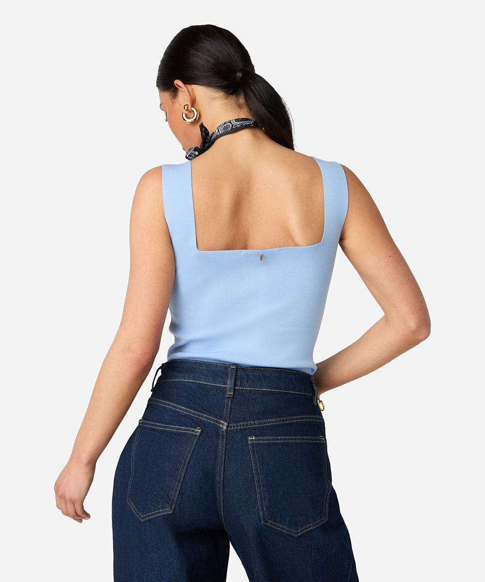 Kara top - Canal blue