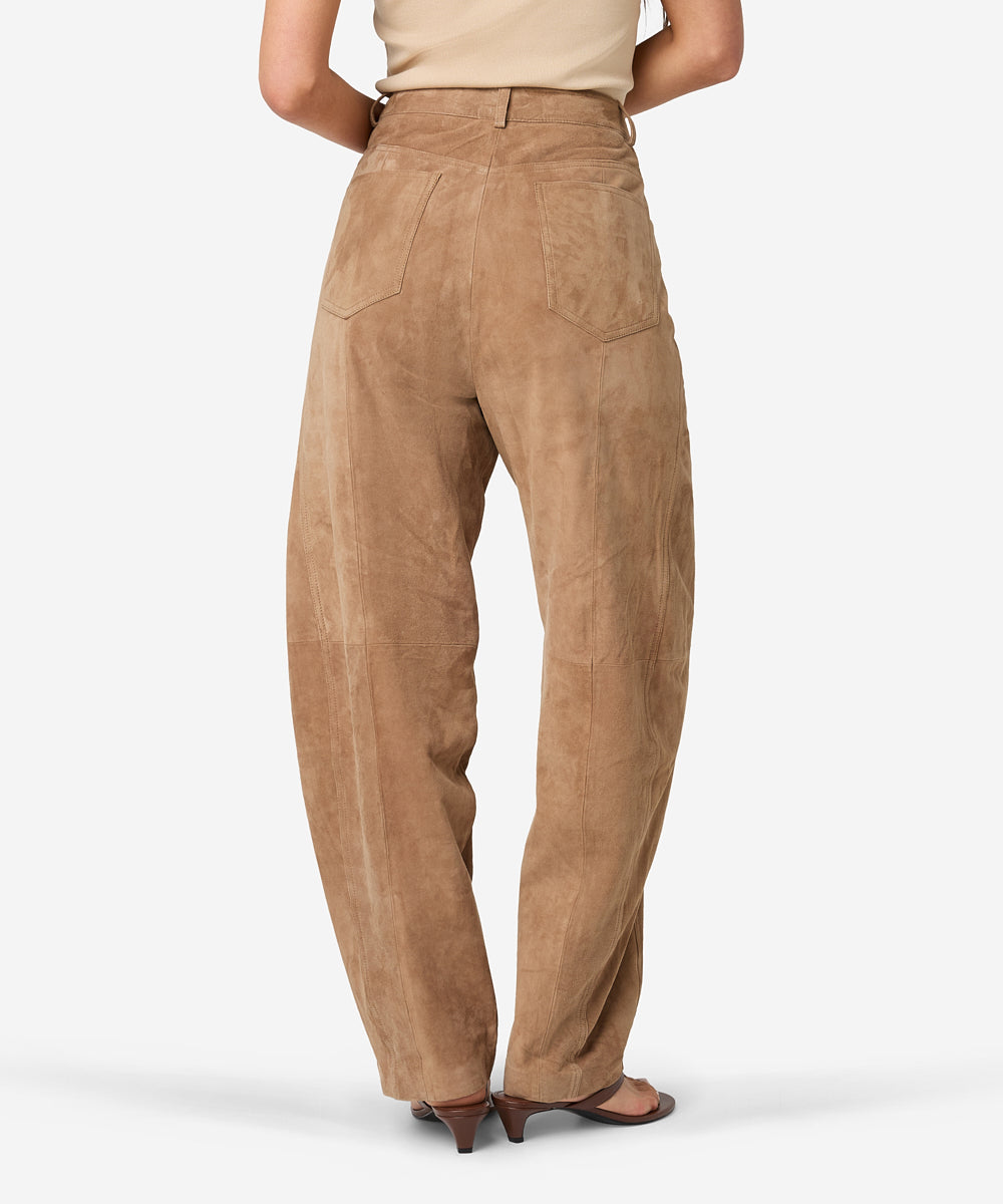 Parla balloon broek - 100% suede