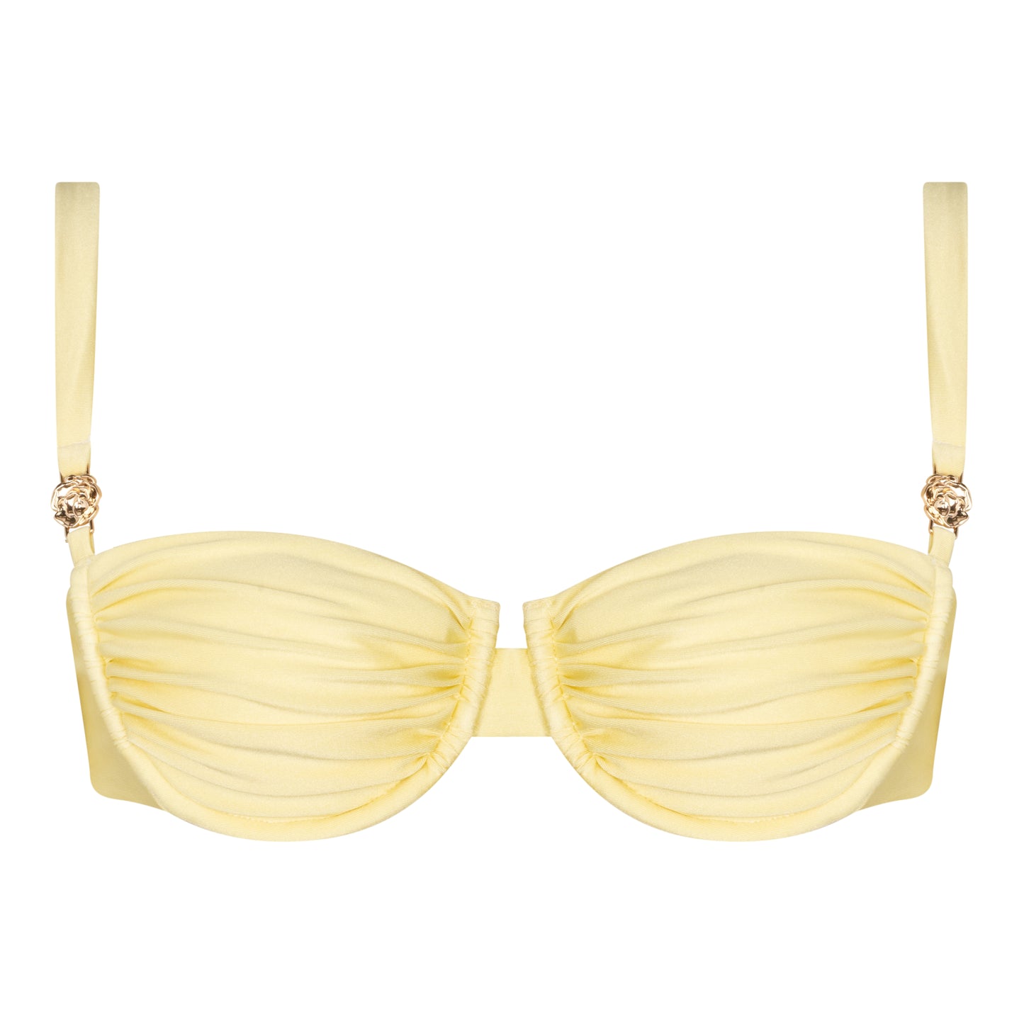 Orelia bikini top - soft yellow