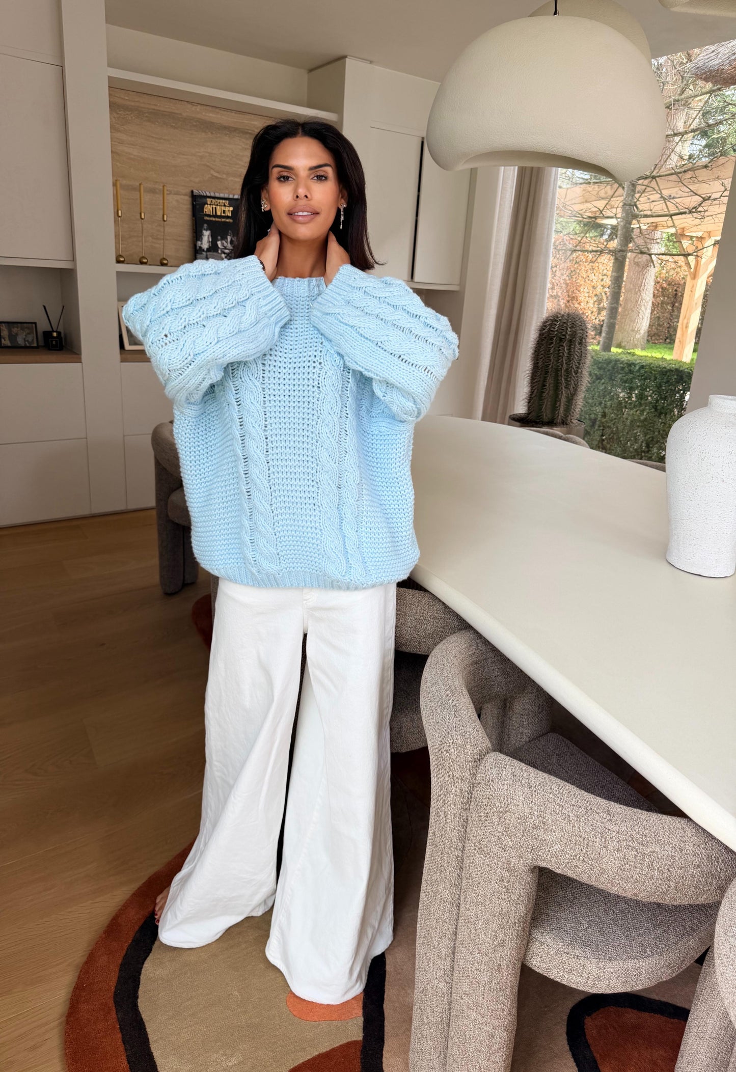 Wide leg jeans - wit
