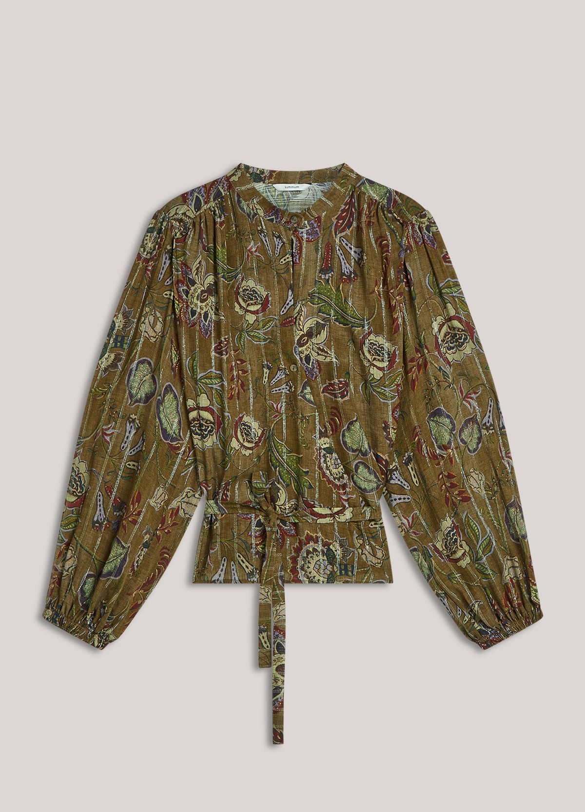 Wrap blouse flower print