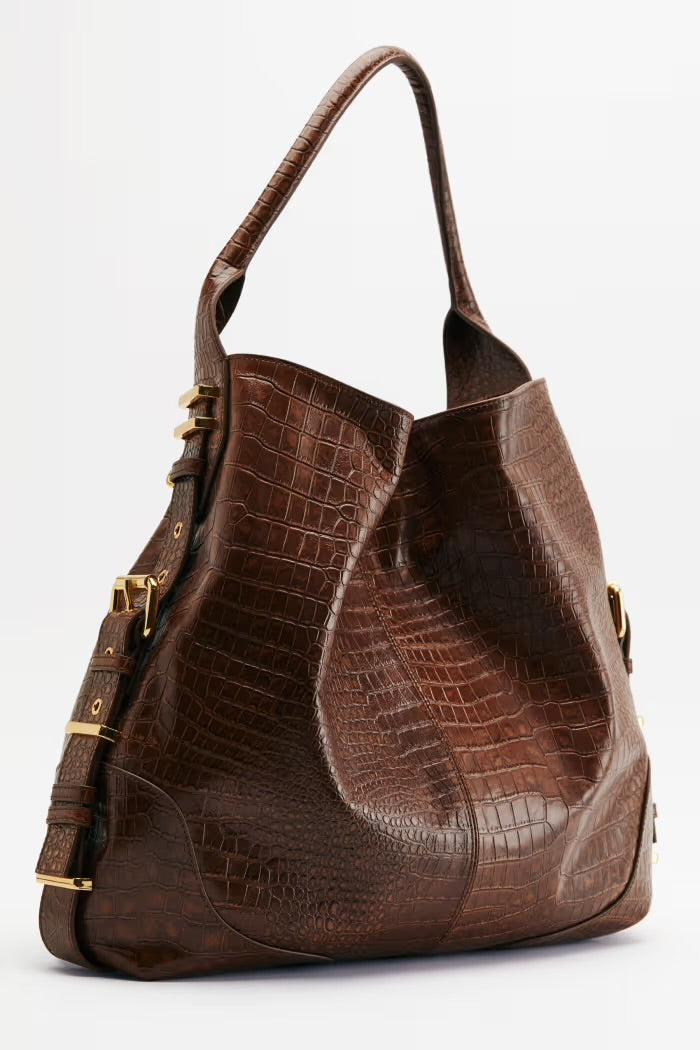 Patrizia Pepe croco city bag