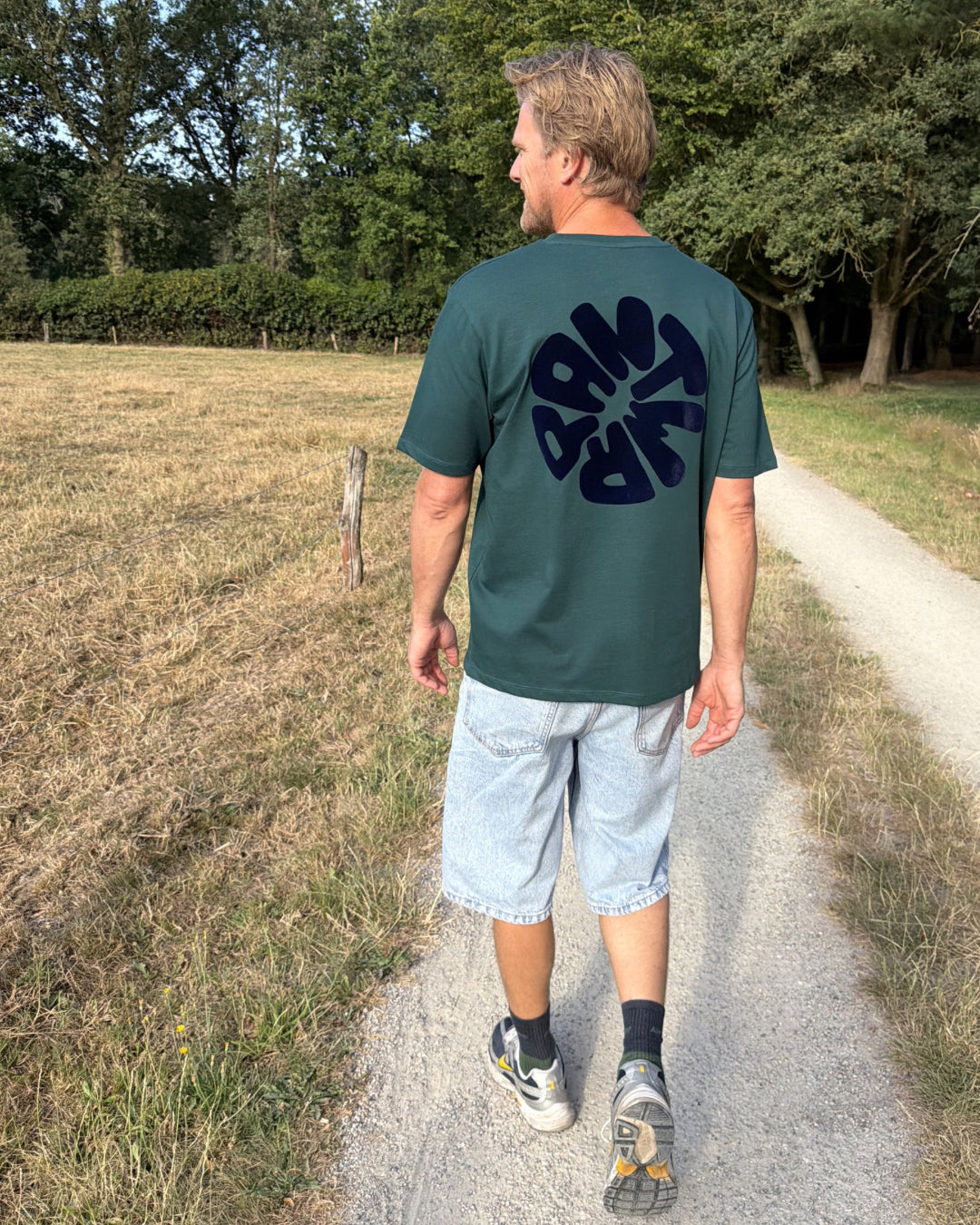 T-shirt ANTWRP - Teal velours