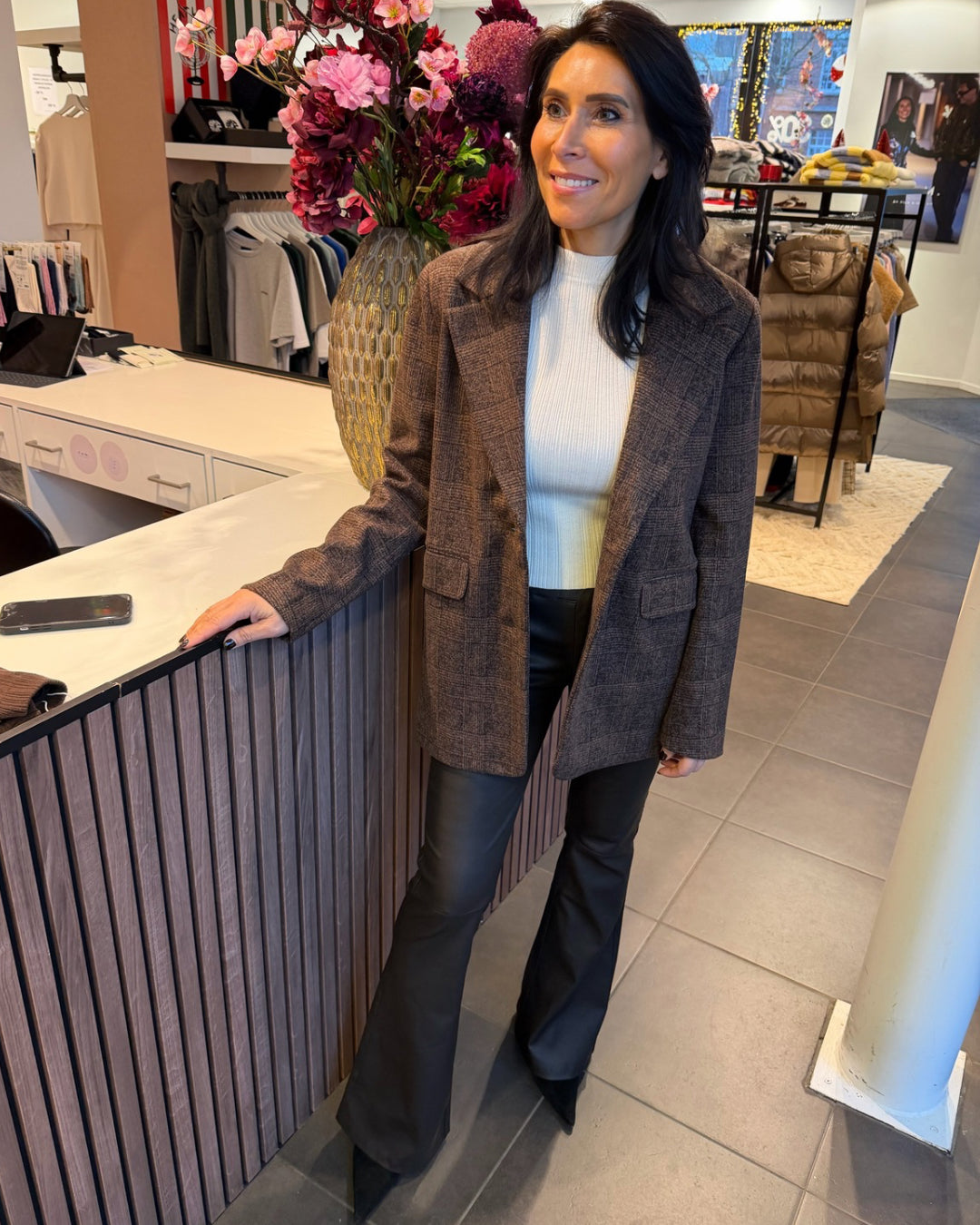 Pinnie broek | 100% leder | bruin