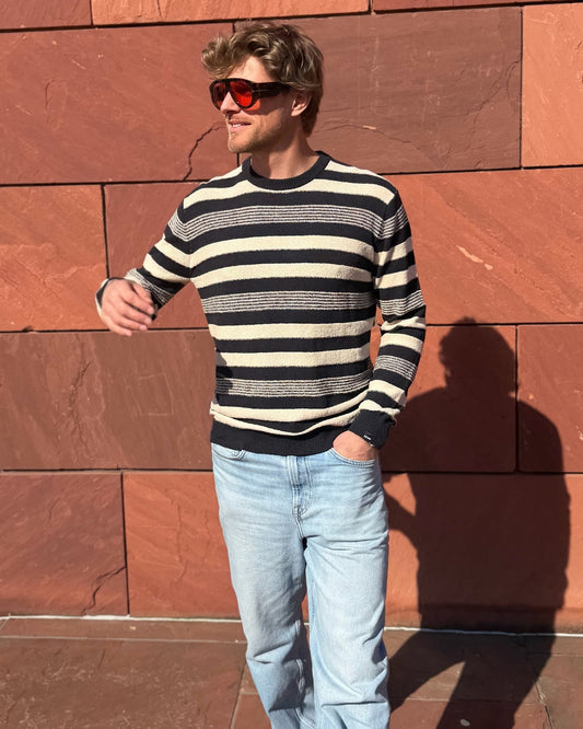 Bouclé sweater ANTWRP - Inkblue