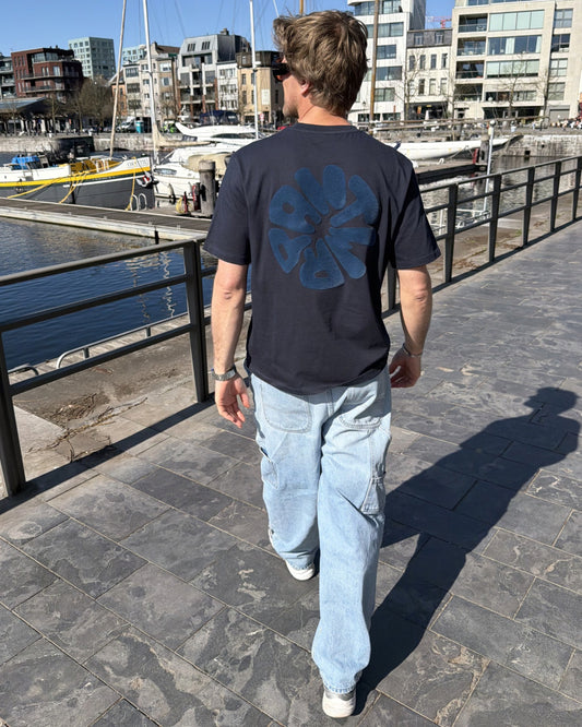 T- shirt ANTWRP velours - Ink Blue