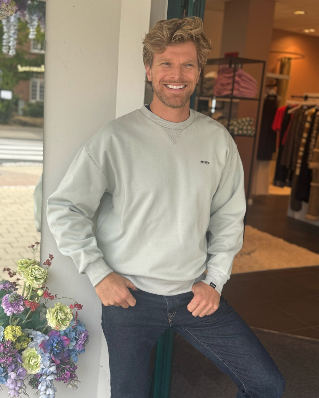 sweater ice grey logo rug ANTWRP