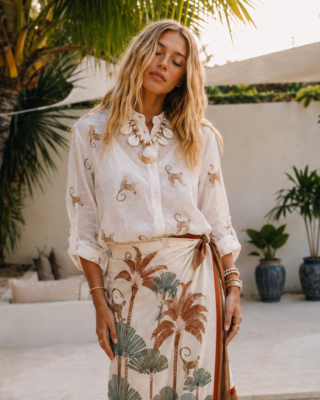 Monkey Palm blouse