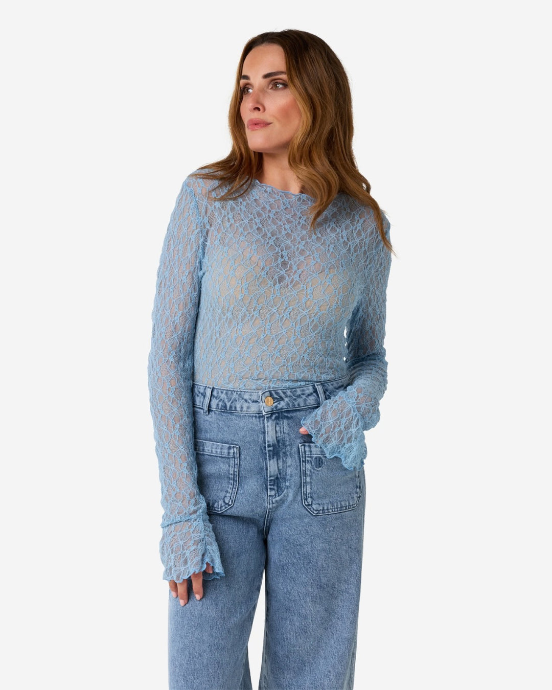 Taola top | lichtblauw