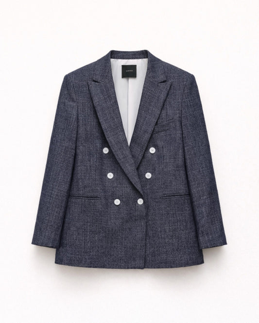 Oversized blazer - denim blue