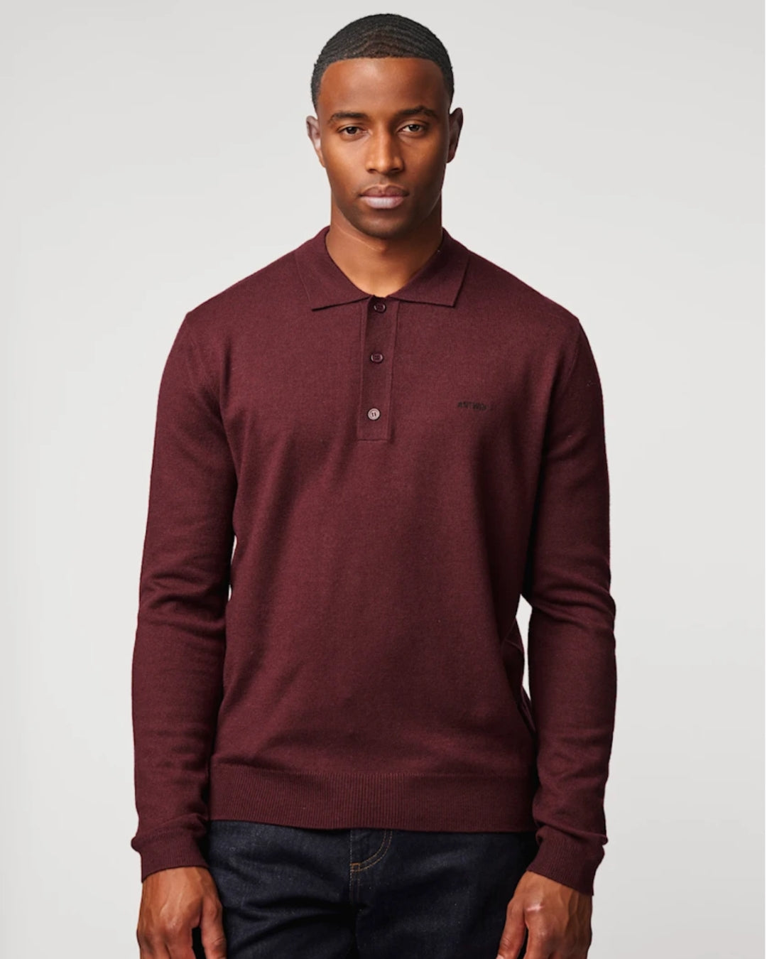 ANTWRP polo knit - burgundy