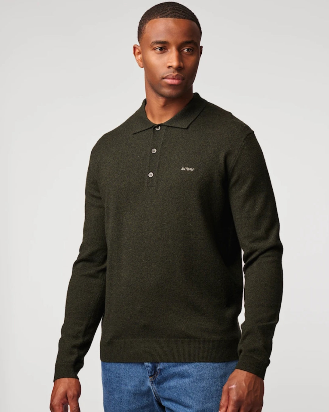 ANTWRP polo knit - evergreen