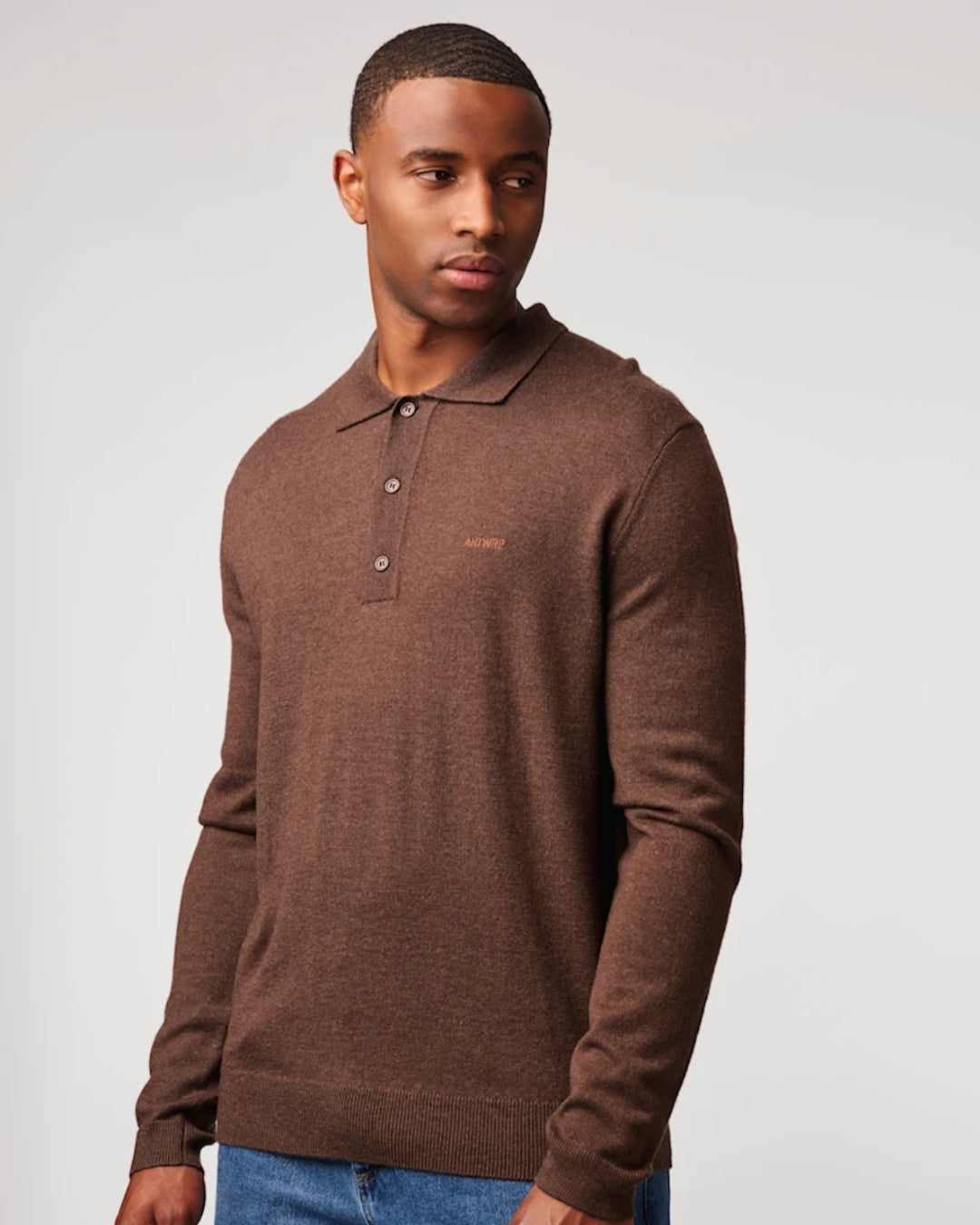 ANTWRP polo knit - Brown
