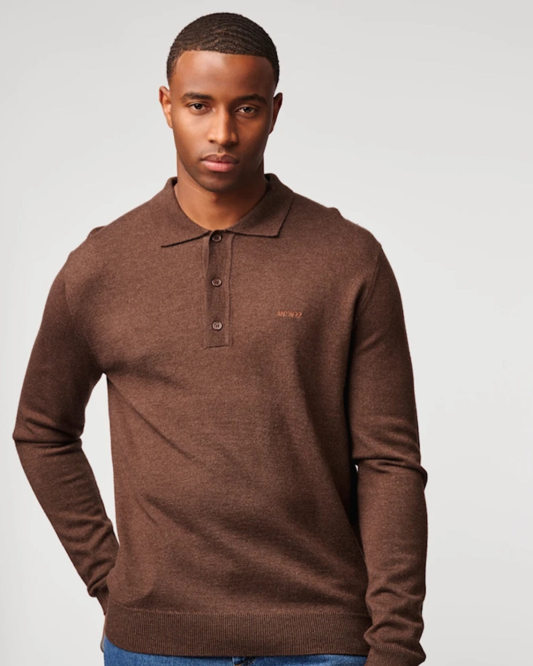ANTWRP polo knit - Brown