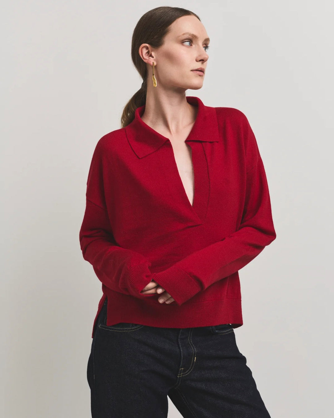 Amina pull met polokraag