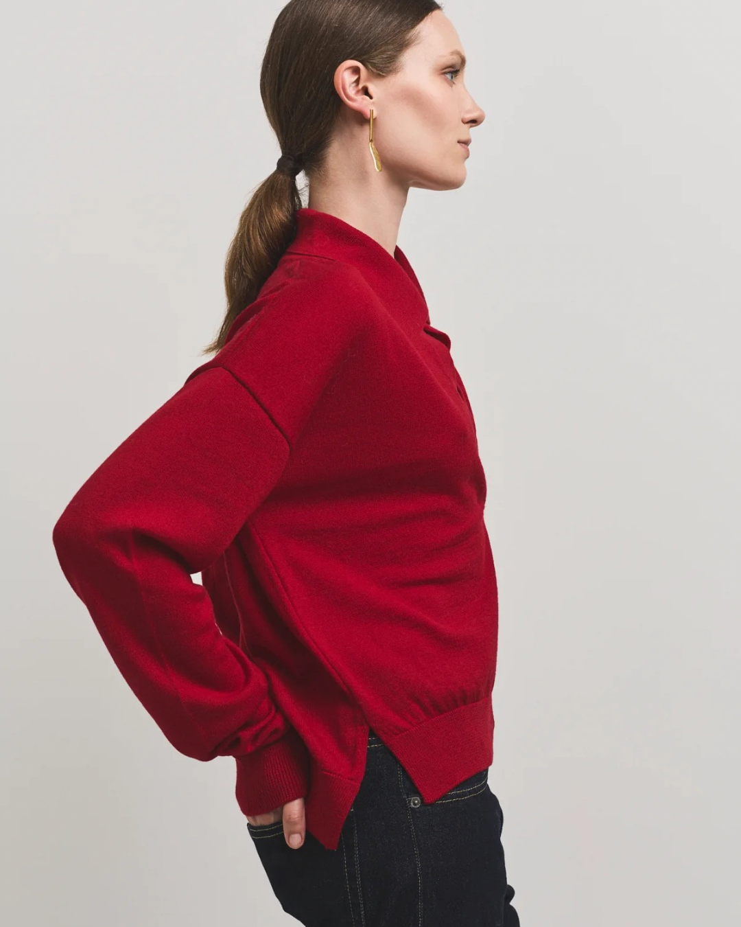 Amina pull met polokraag