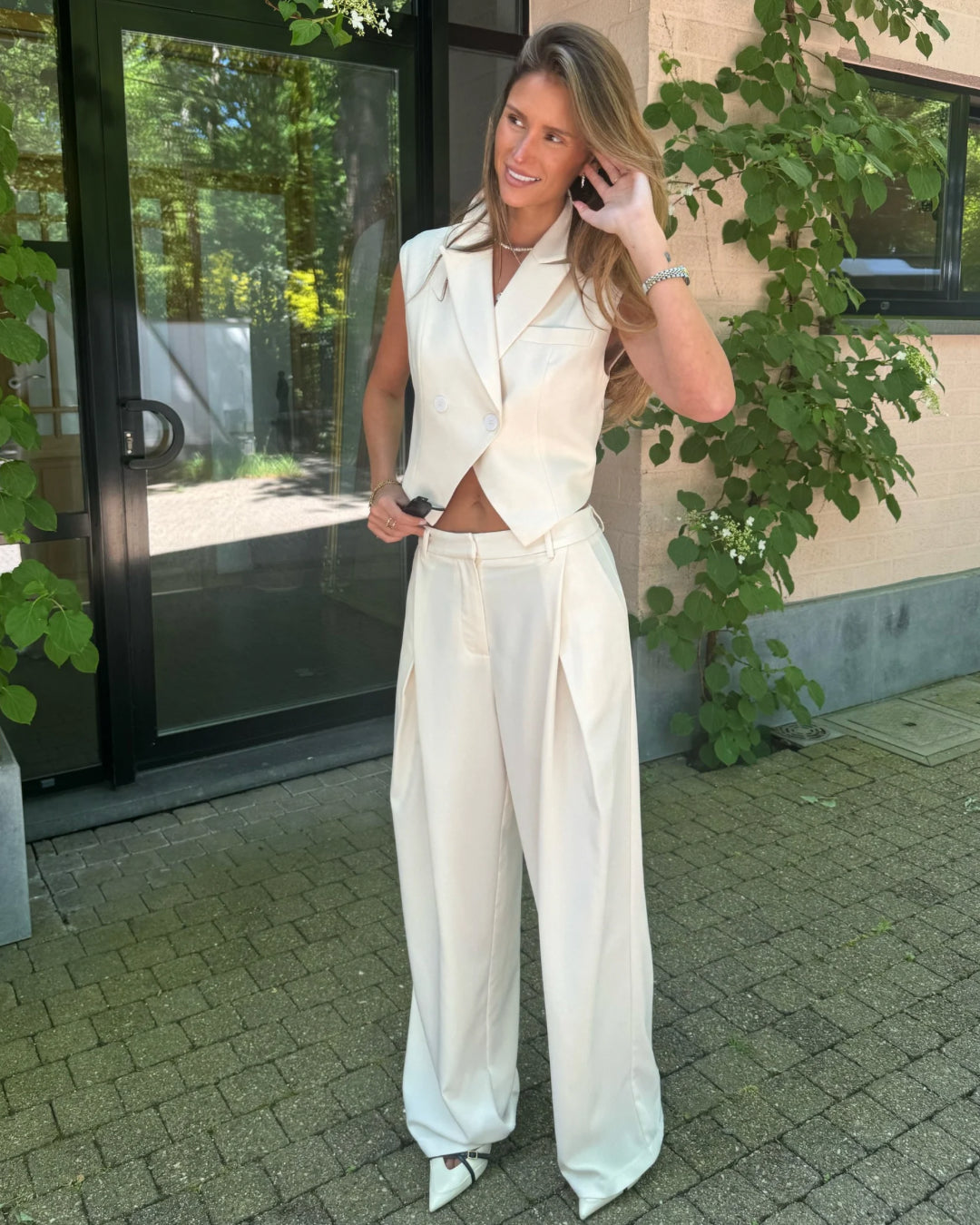 2-delige set ECRU