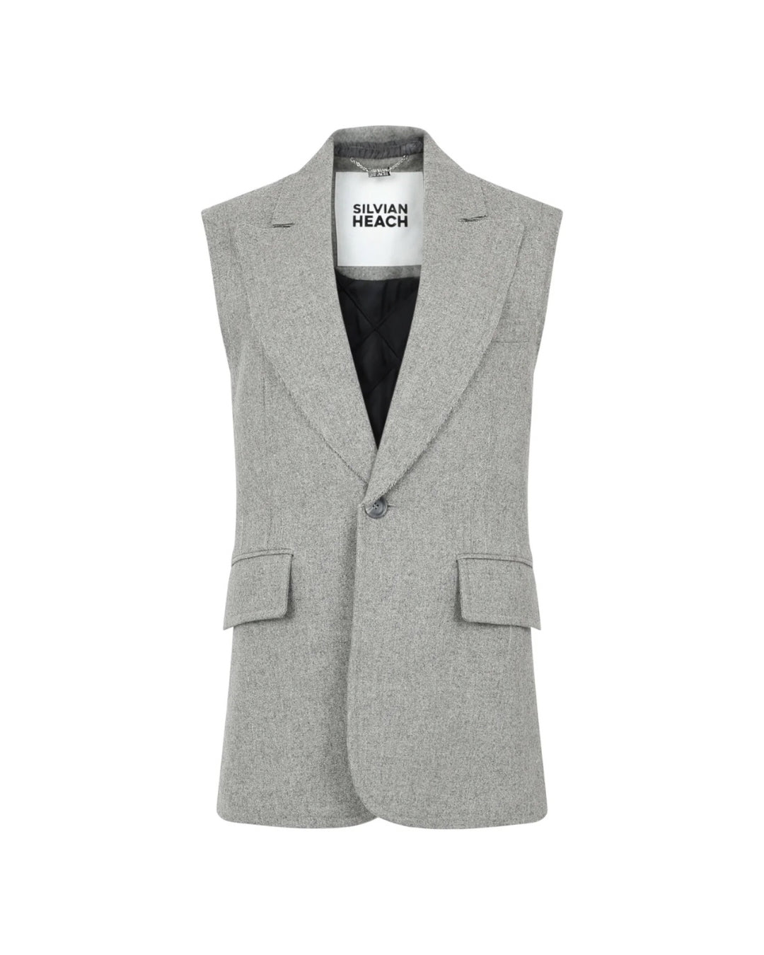 Mouwloze vest grijs melange
