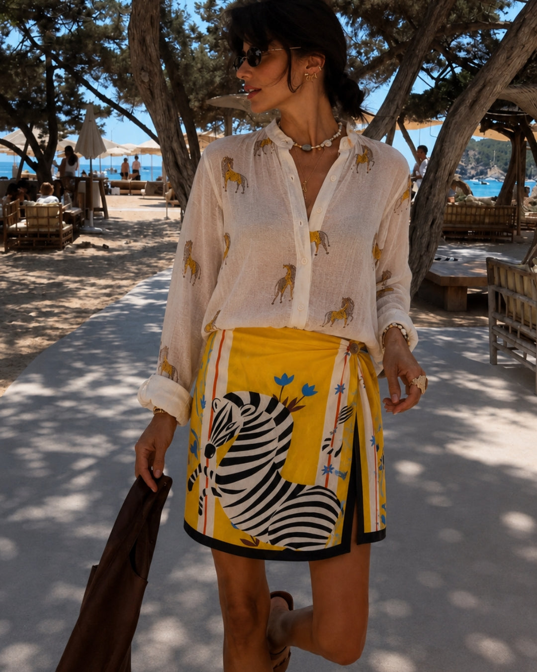 Zebra soleil blouse