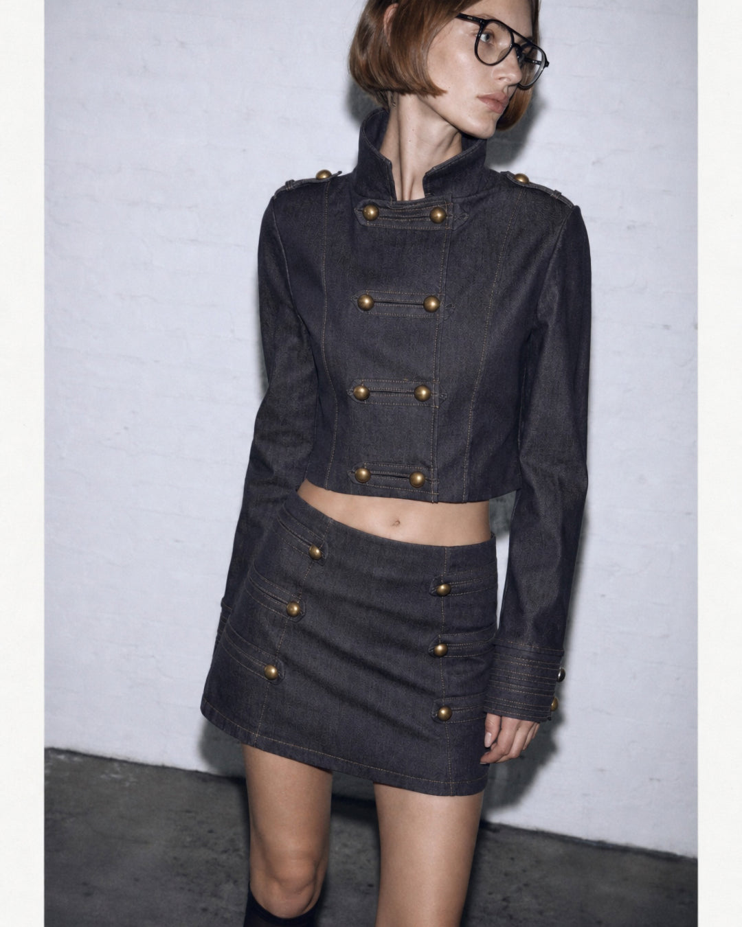 Military denim set