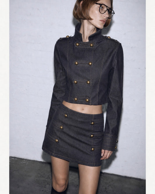 Military denim set
