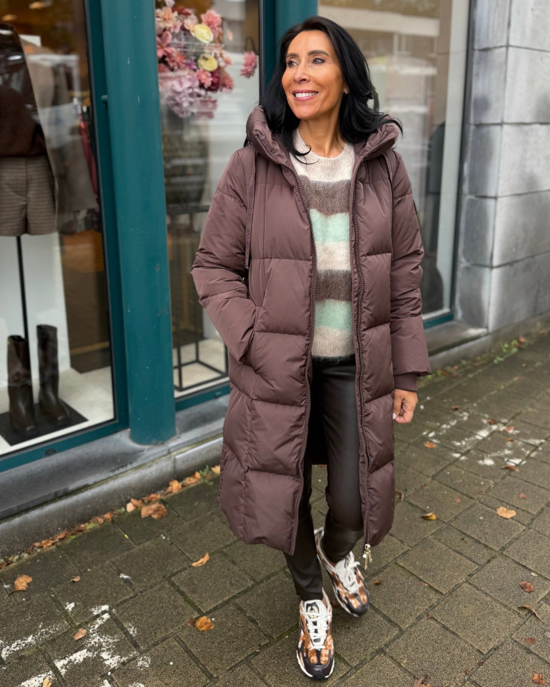 Nova square down coat - Bracken
