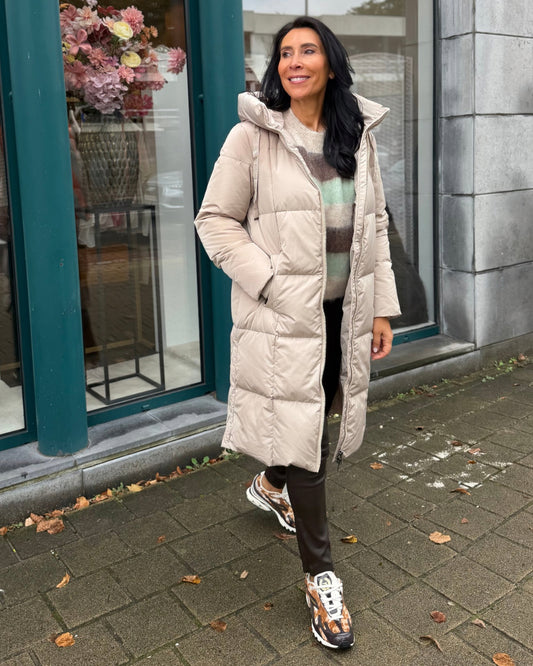 Nova square down coat - Feather gray