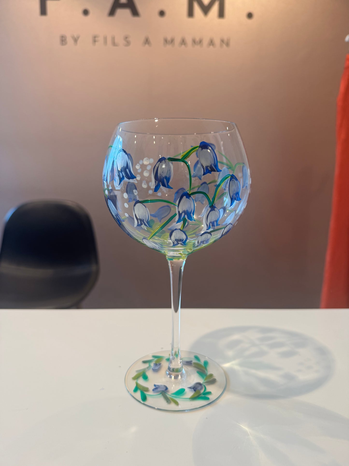 gin glas - blauw