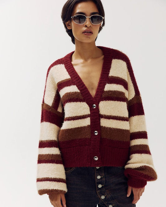 Noor vest | Dark Red stripe