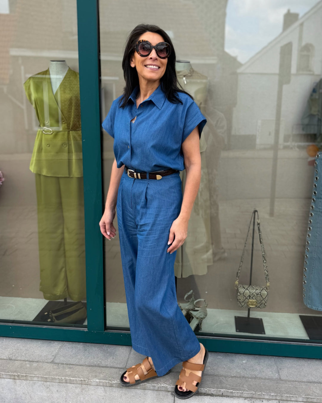 Hemd denim look