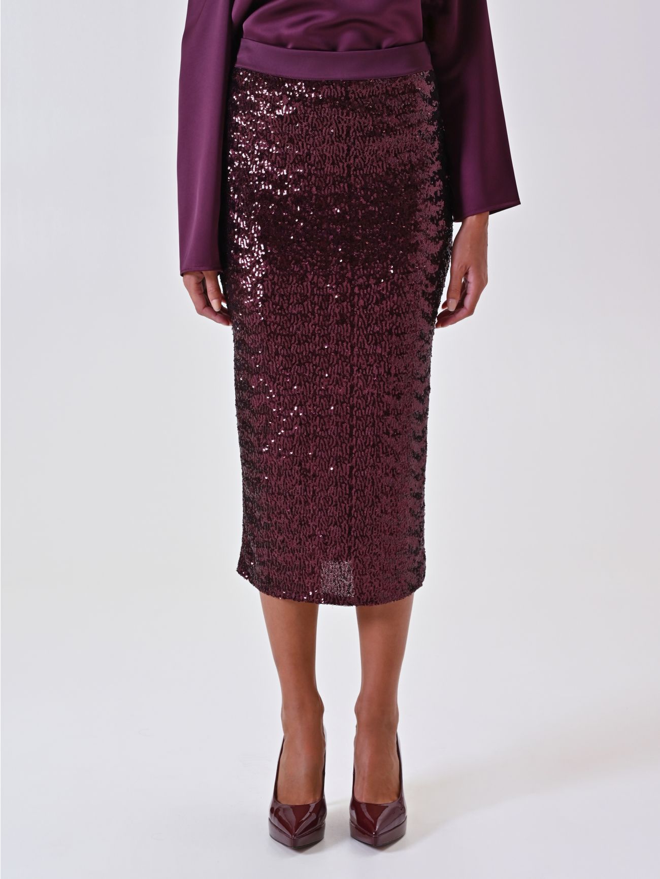 rok bordeaux paillet