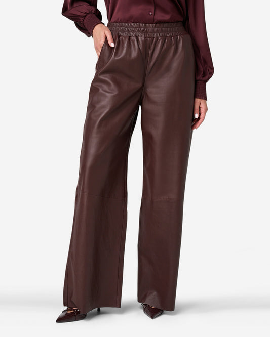 Payten broek | burgundy 100% leder