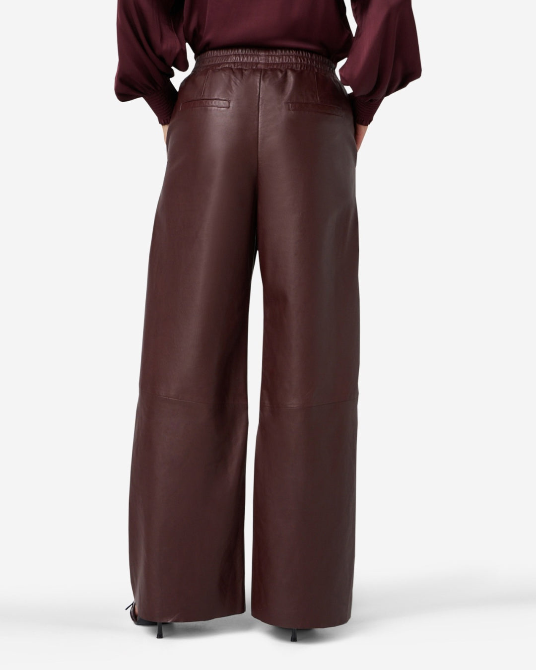 Payten broek | burgundy 100% leder