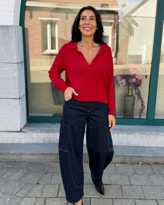 Amina pull met polokraag