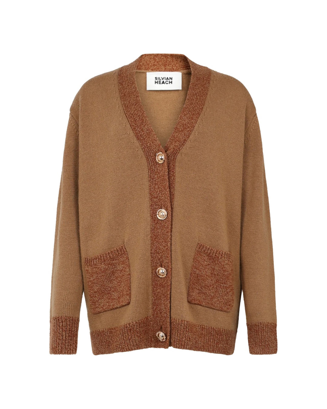 Caramel contrast cardigan