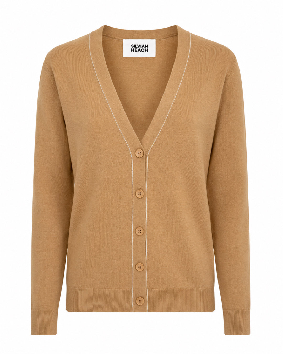 Fine line cardigan - camel