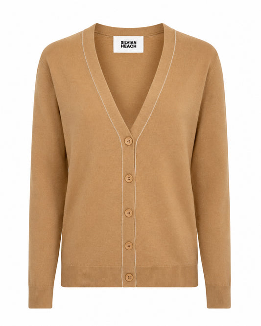 Fine line cardigan - camel