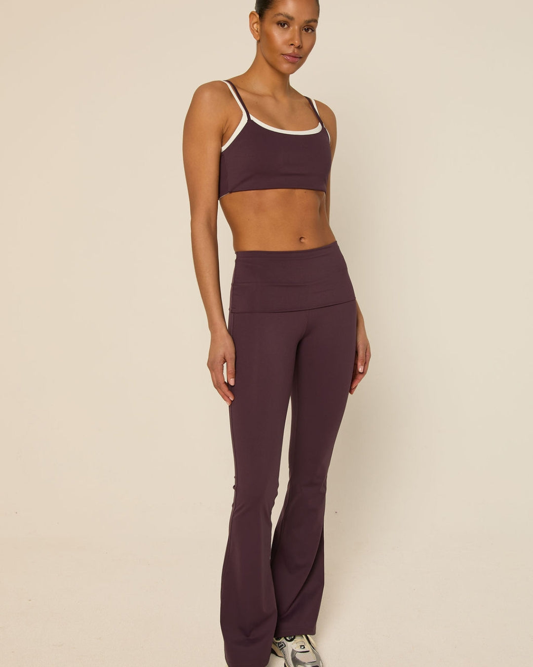 Bruna flared legging - mulberry wine